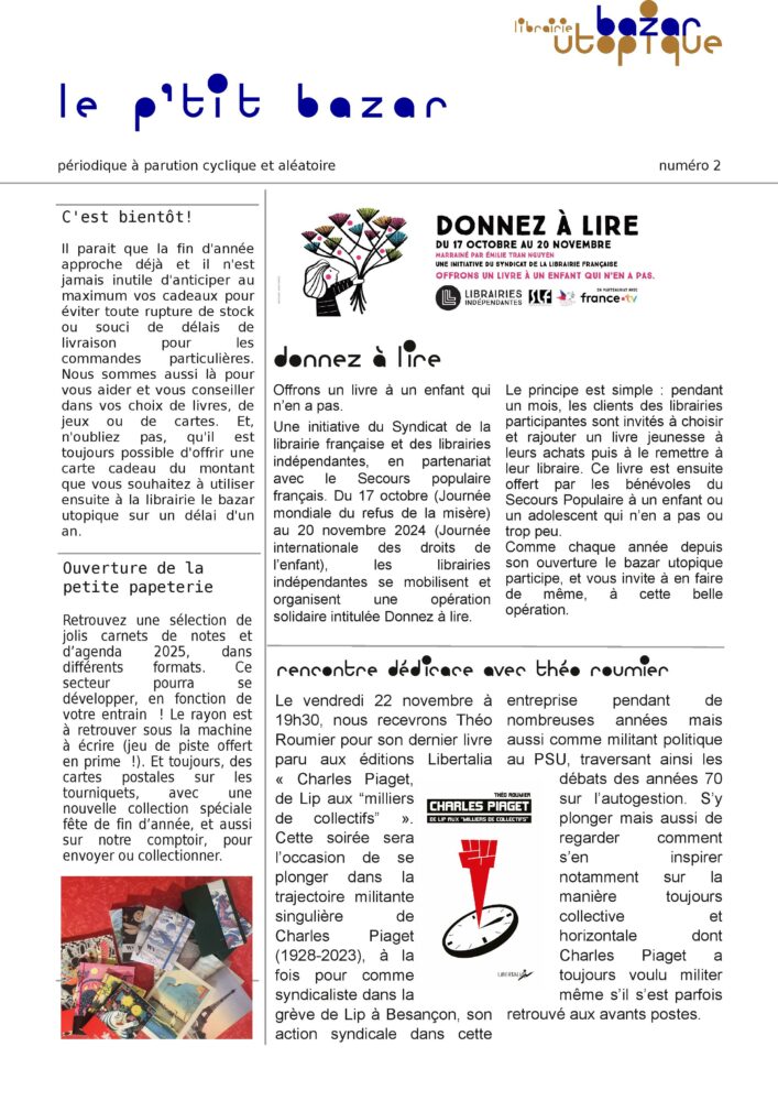 Le p’tit bazar numéro 2